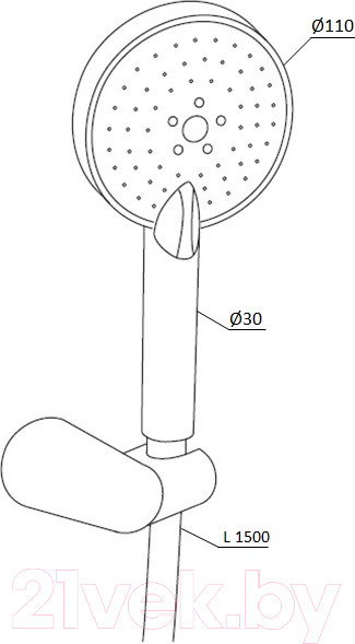 Изображение товара Душевой гарнитур RedBlu by Damixa Origin One 918110000