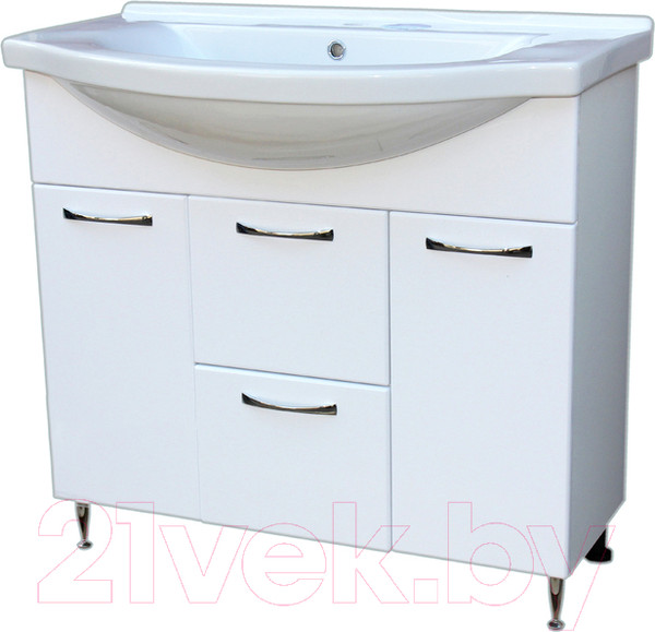 Изображение товара Тумба с умывальником СанитаМебель Камелия-69.51к Д2 + Эльбрус 90