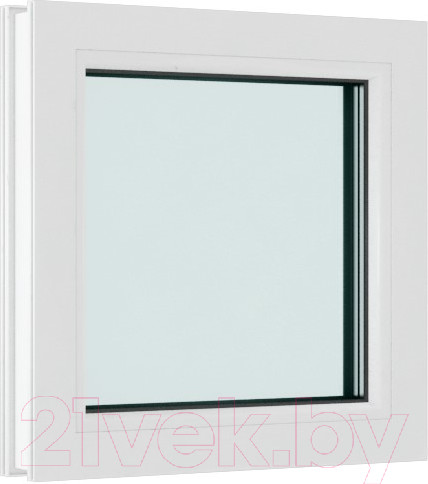 Изображение товара Окно ПВХ Brusbox Одностворчатое Глухое 3 стекла (600x500x70)