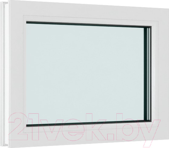 Изображение товара Окно ПВХ Brusbox Одностворчатое Глухое 2 стекла (800x500x60)