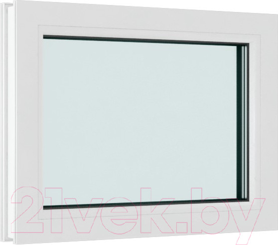 Изображение товара Окно ПВХ Brusbox Одностворчатое Глухое 3 стекла (570x1000x70)