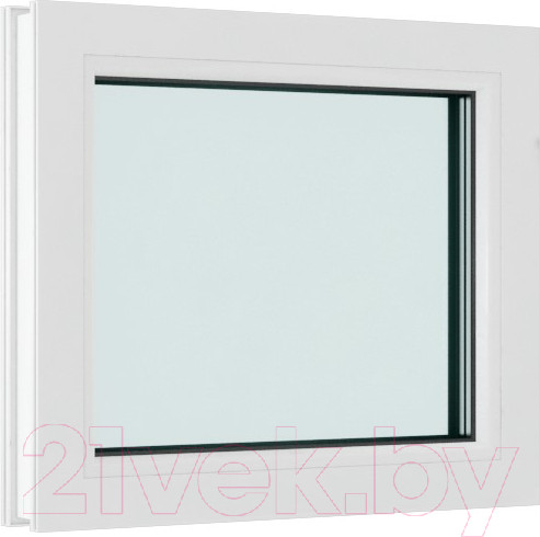 Изображение товара Окно ПВХ Brusbox Глухое 3 стекла (800x800x70)