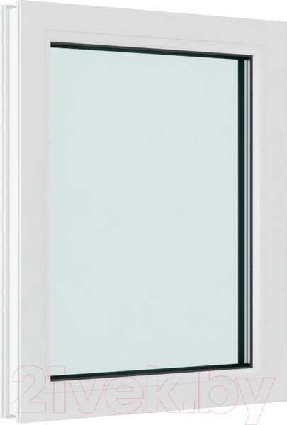 Изображение товара Окно ПВХ Brusbox Одностворчатое Глухое 2 стекла (900x600x60)