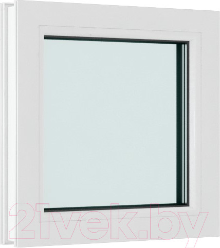 Изображение товара Окно ПВХ Brusbox Одностворчатое Глухое 2 стекла (600x500x60)