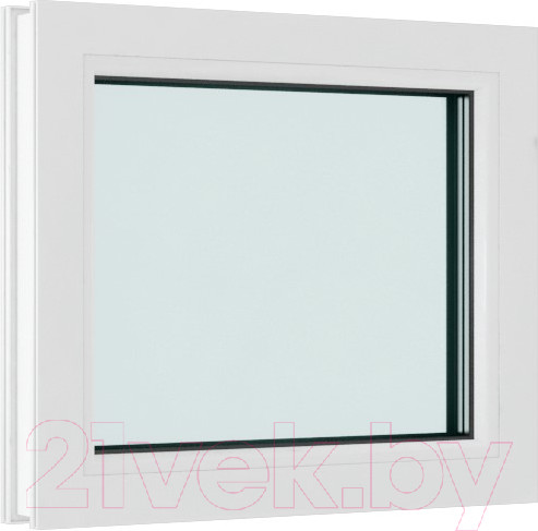Изображение товара Окно ПВХ Brusbox Глухое 2 стекла (900x900x60)