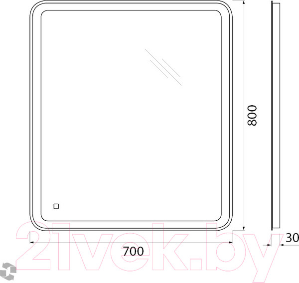 Изображение товара Зеркало BelBagno SPC-MAR-700-800-LED-TCH