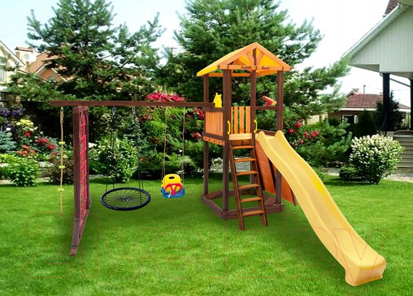 Изображение товара Игровой комплекс Perfetto Sport Pitigliano-11 + качели Паутина