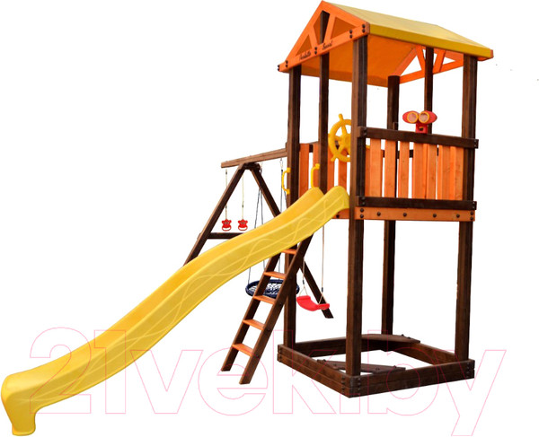 Изображение товара Игровой комплекс Perfetto Sport Pitigliano-3 + качели Паутина