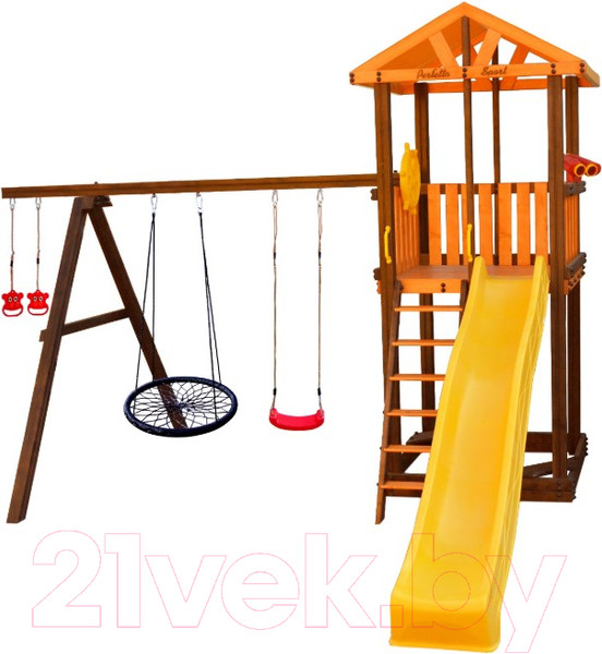 Изображение товара Игровой комплекс Perfetto Sport Pitigliano-3 + качели Паутина
