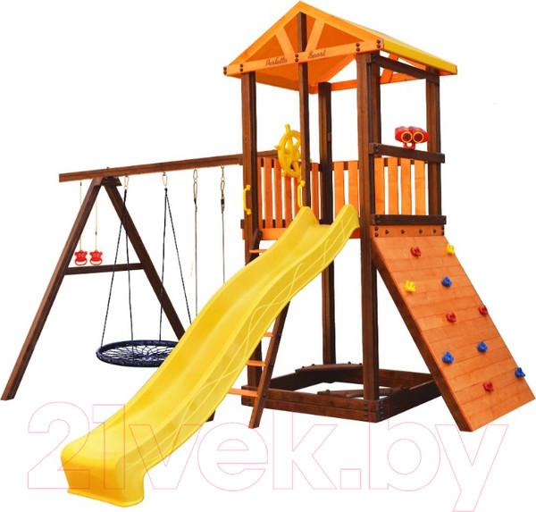 Изображение товара Игровой комплекс Perfetto Sport Pitigliano 5 + качели Паутина
