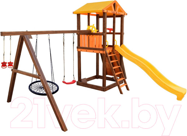 Изображение товара Игровой комплекс Perfetto Sport Pitigliano 5 + качели Паутина