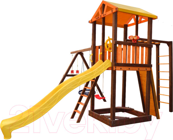 Изображение товара Игровой комплекс Perfetto Sport Pitigliano 7 + качели Паутина