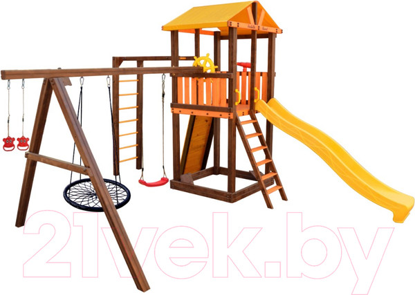 Изображение товара Игровой комплекс Perfetto Sport Pitigliano 7 + качели Паутина