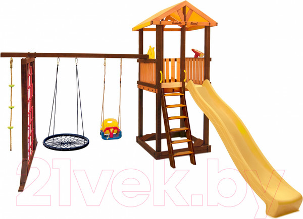 Изображение товара Игровой комплекс Perfetto Sport Pitigliano 9 + качели Паутина