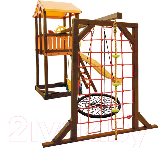 Изображение товара Игровой комплекс Perfetto Sport Pitigliano 9 + качели Паутина