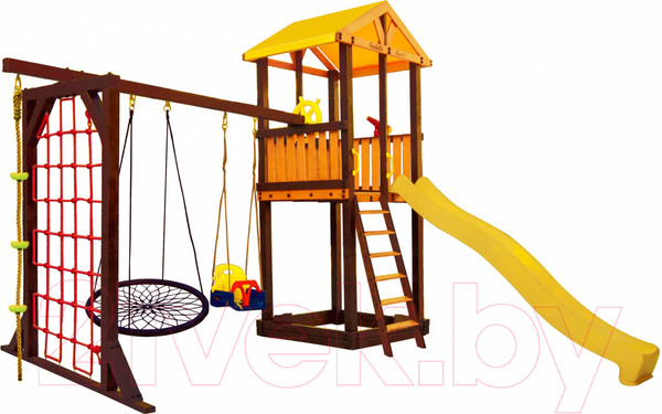 Изображение товара Игровой комплекс Perfetto Sport Pitigliano 9 + качели Паутина