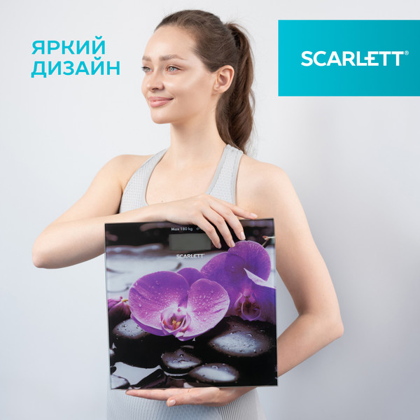 Изображение товара Напольные весы электронные Scarlett SC-BS33E067 (орхидеи)