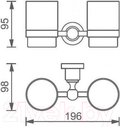 Изображение товара Стакан для зубной щетки и пасты Aquanet 3884D / 189266