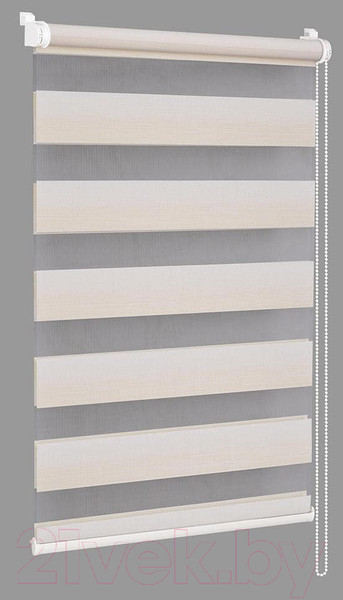 Изображение товара Рулонная штора Delfa Сантайм День-Ночь Престиж МКД DN-4901 (81x160, кремовый)