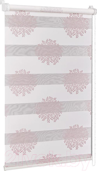 Изображение товара Рулонная штора Delfa Сантайм День-Ночь Декор МКД DN-44801 (73x160, крем/сиреневый)