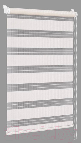 Изображение товара Рулонная штора Delfa Сантайм День-Ночь Бамбук МКД DN-42901 (62x160, жемчуг)