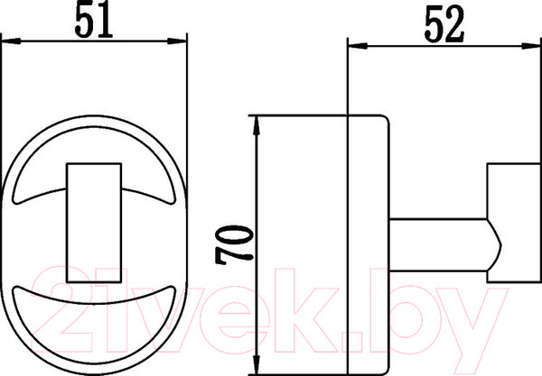 Изображение товара Крючок для ванной Savol S-007053 (хром)