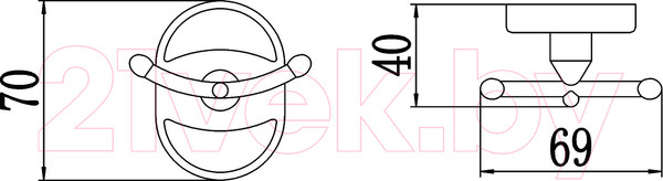 Изображение товара Крючок для ванной Savol S-007054 (хром)