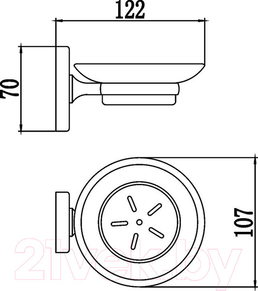 Изображение товара Мыльница Savol S-007059 (хром)