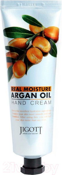 Изображение товара Крем для рук Jigott Real Moisture с аргановым маслом (100мл)
