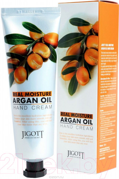 Изображение товара Крем для рук Jigott Real Moisture с аргановым маслом (100мл)