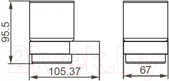 Изображение товара Стакан для зубной щетки и пасты Aquanet 5684 / 187060