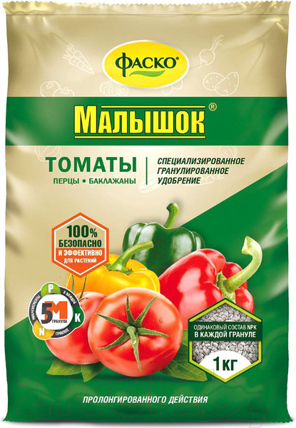 Изображение товара Удобрение Фаско 5М Малышок Для Томатов (1кг)