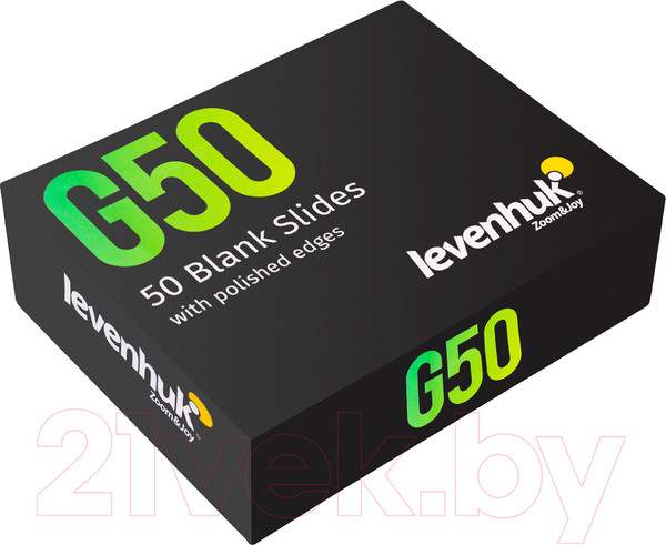 Изображение товара Набор стекол предметных Levenhuk G50 / 16281 (50шт)