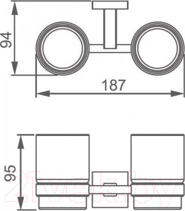 Изображение товара Набор стаканов для зубной щетки и пасты Aquanet 6184D / 202107