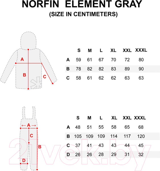 Изображение товара Костюм для охоты и рыбалки Norfin Element Gray 01 / 439201-S