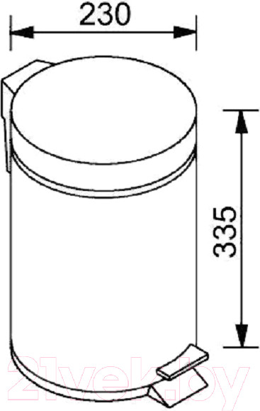 Изображение товара Мусорное ведро Aquanet 8073 / 187083 (8л)