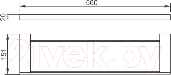 Изображение товара Полка для ванной Aquanet 5687 / 187070