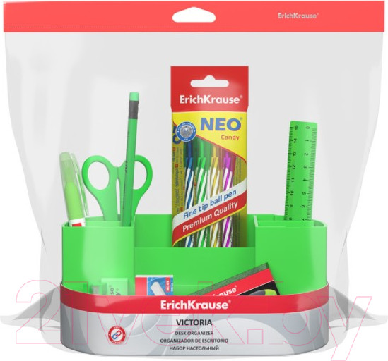 Изображение товара Органайзер настольный Erich Krause Victoria, Neon Solid / 53264