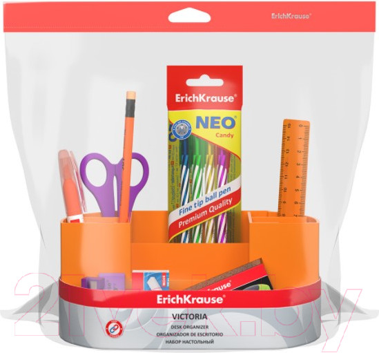 Изображение товара Органайзер настольный Erich Krause Victoria, Neon Solid / 53265