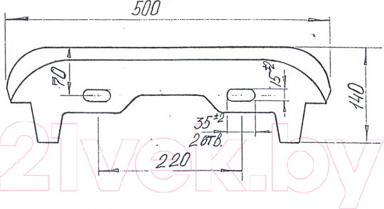 Изображение товара Умывальник Лобненский стройфарфор Браво 50 / 10/1/5/1-16 (с отверстием)