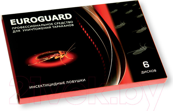Изображение товара Набор ловушек для насекомых Euroguard От тараканов (6шт)