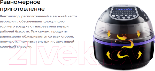 Изображение товара Аэрогриль Kitfort KT-2219-1 (черный)