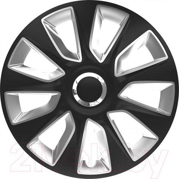 Изображение товара Набор колпаков VERSACO Stratos RC 13" / 13STRATOSRCBS (4шт, черный/серебристый)