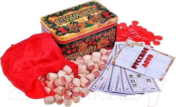 Изображение товара Лото Нескучные игры Русское лото в жестяной коробке / 7931