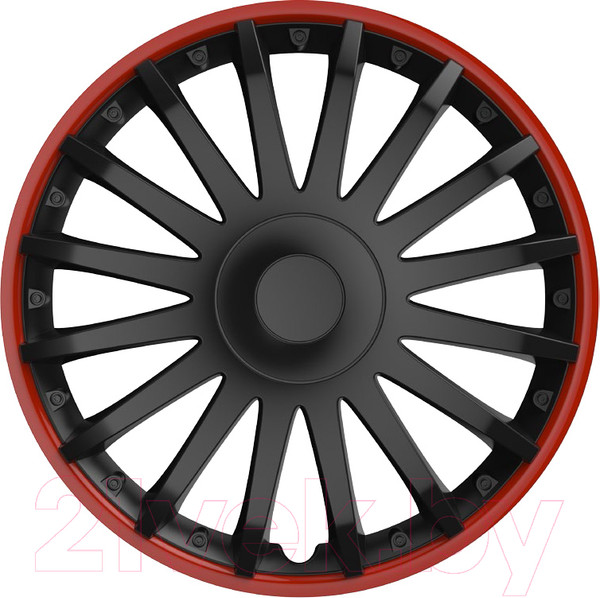 Изображение товара Набор колпаков VERSACO Crystal RO 14" / 14CRYSTALRO (4шт, черный/красный)