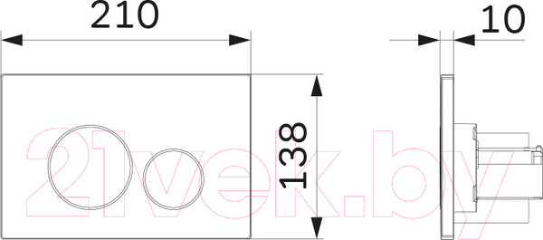 Изображение товара Кнопка для инсталляции AM.PM I049001 (белый)
