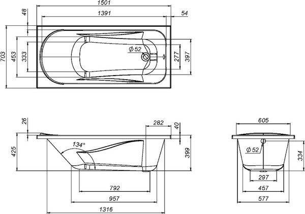 Изображение товара Ванна акриловая AM.PM Sense W76A-150-070W-A