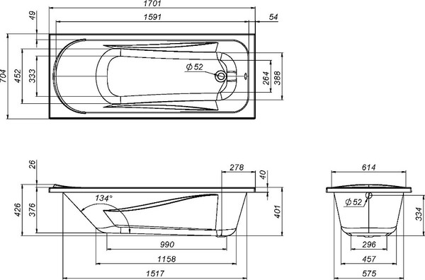 Изображение товара Ванна акриловая AM.PM Sense W76A-170-070W-A