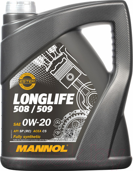 Изображение товара Моторное масло Mannol Longlife 508/509 0W20 SP (RC) / MN7722-5 (5л)