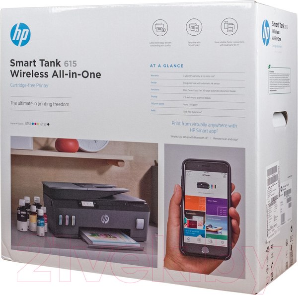 Изображение товара МФУ HP Smart Tank 615 Wireless (Y0F71A)